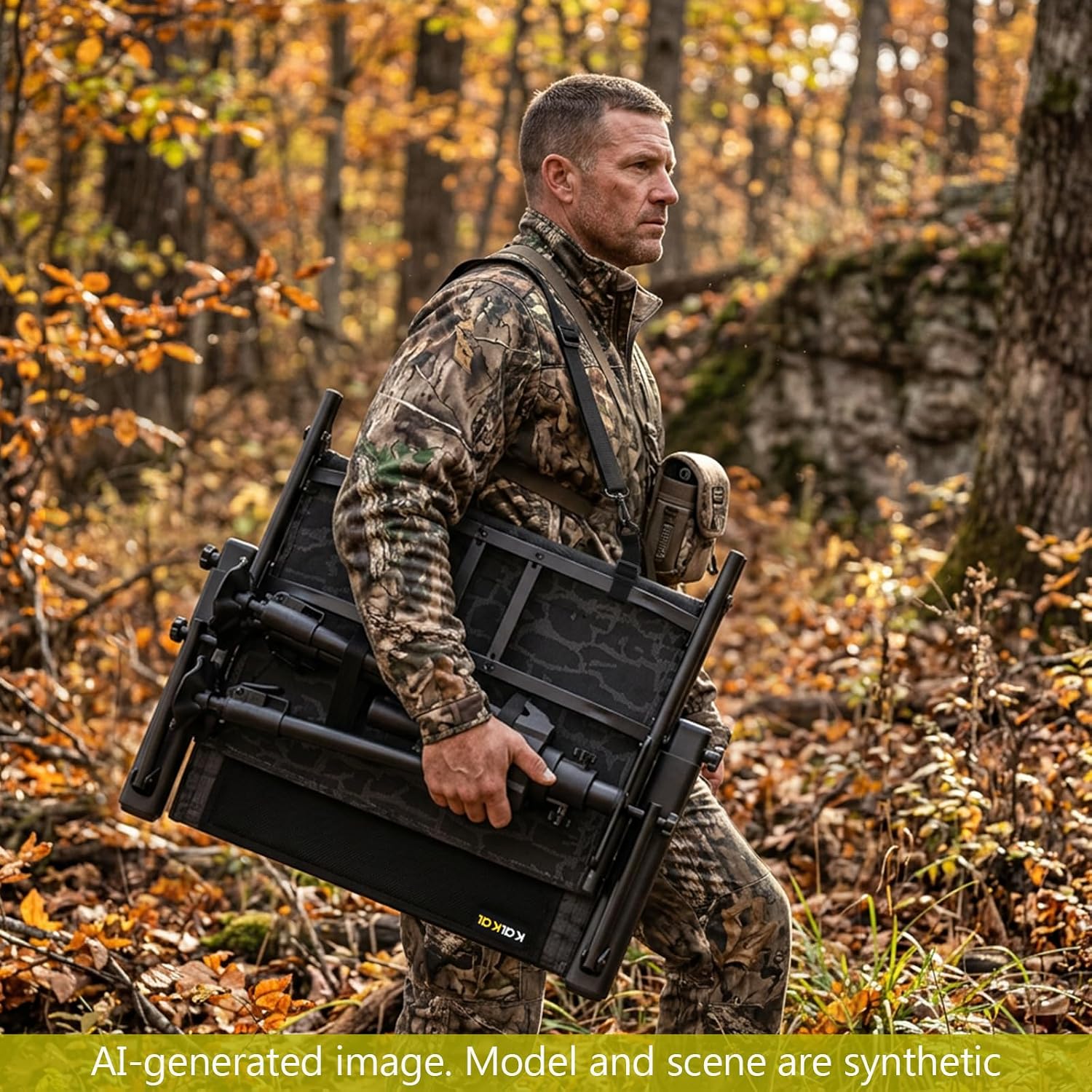 Hunting And Fishing Outdoor Chairs - Obrotowe krzesło myśliwskie, ciche, obracane o