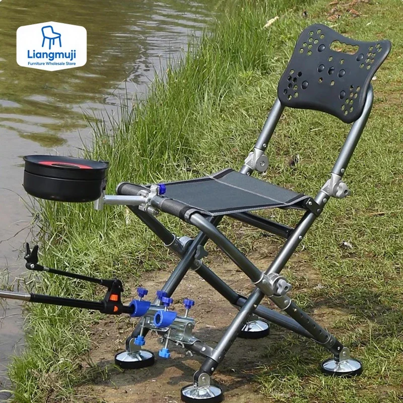 Hunting And Fishing Outdoor Chairs - Składane krzesło wędkarskie z funkcją leżaka,