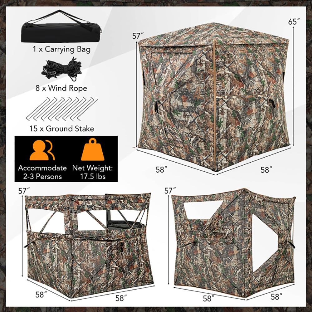 Hunting Outdoors - 5-w-1 Odłączana budka myśliwska dla 2-3
