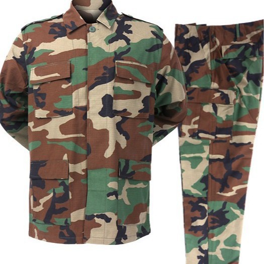 Hunting Outdoors - Męski dwuczęściowy zestaw BDU w kamuflażu,