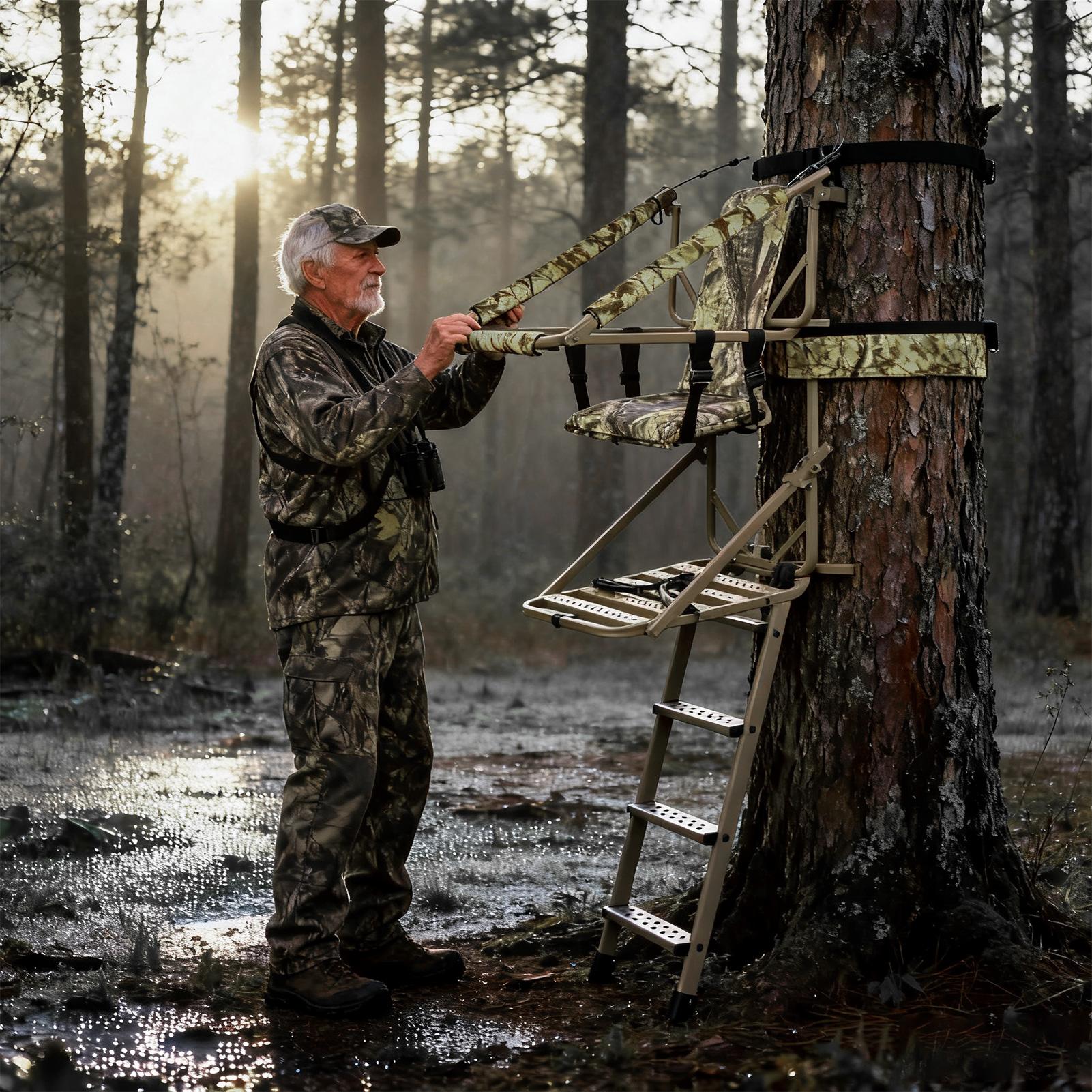 Pokrowiec kamuflażowy na platf – Tree Stand Ladder recenzja i cena